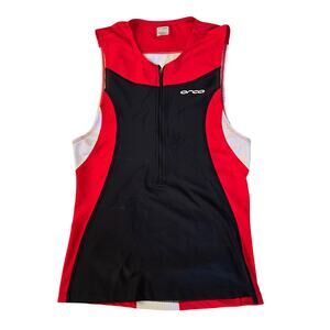 Atheleticore Orca Men’s Core Tri Tank Color Block Triathlon Top with Zipper L
